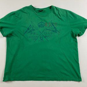 Vtg Polo Ralph Lauren Flags T Shirt Mens 2XL Cruiser Team P.R.L. Club Division